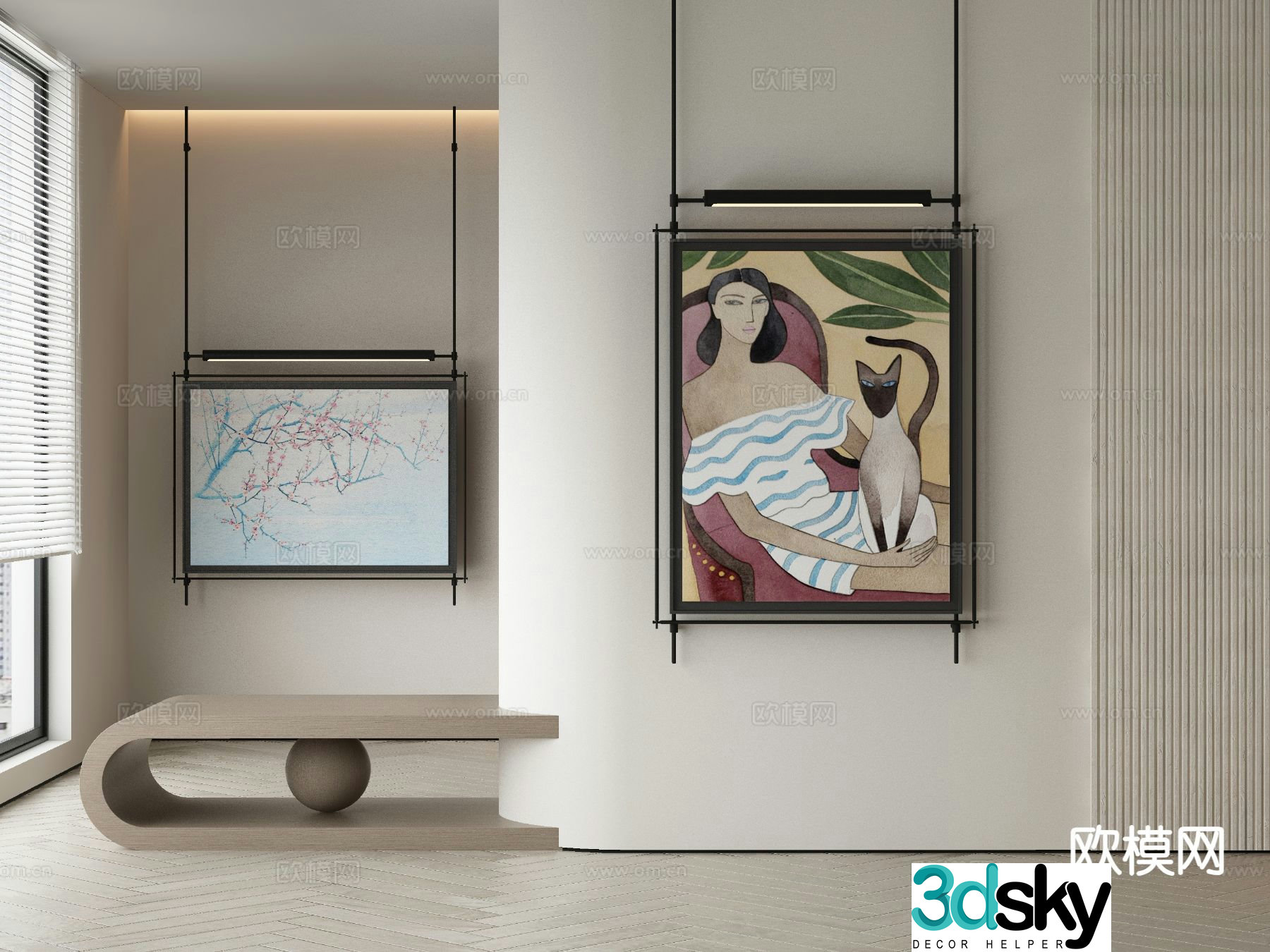 Wabi-sabi art painting texture painting decorative painting 3d model