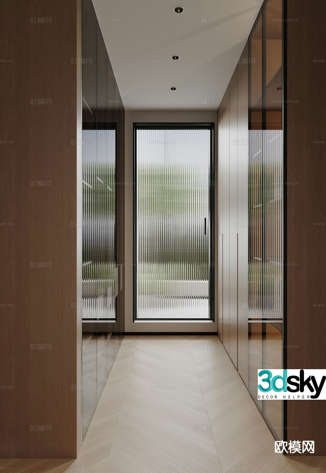 Modern cloakroom 3d model