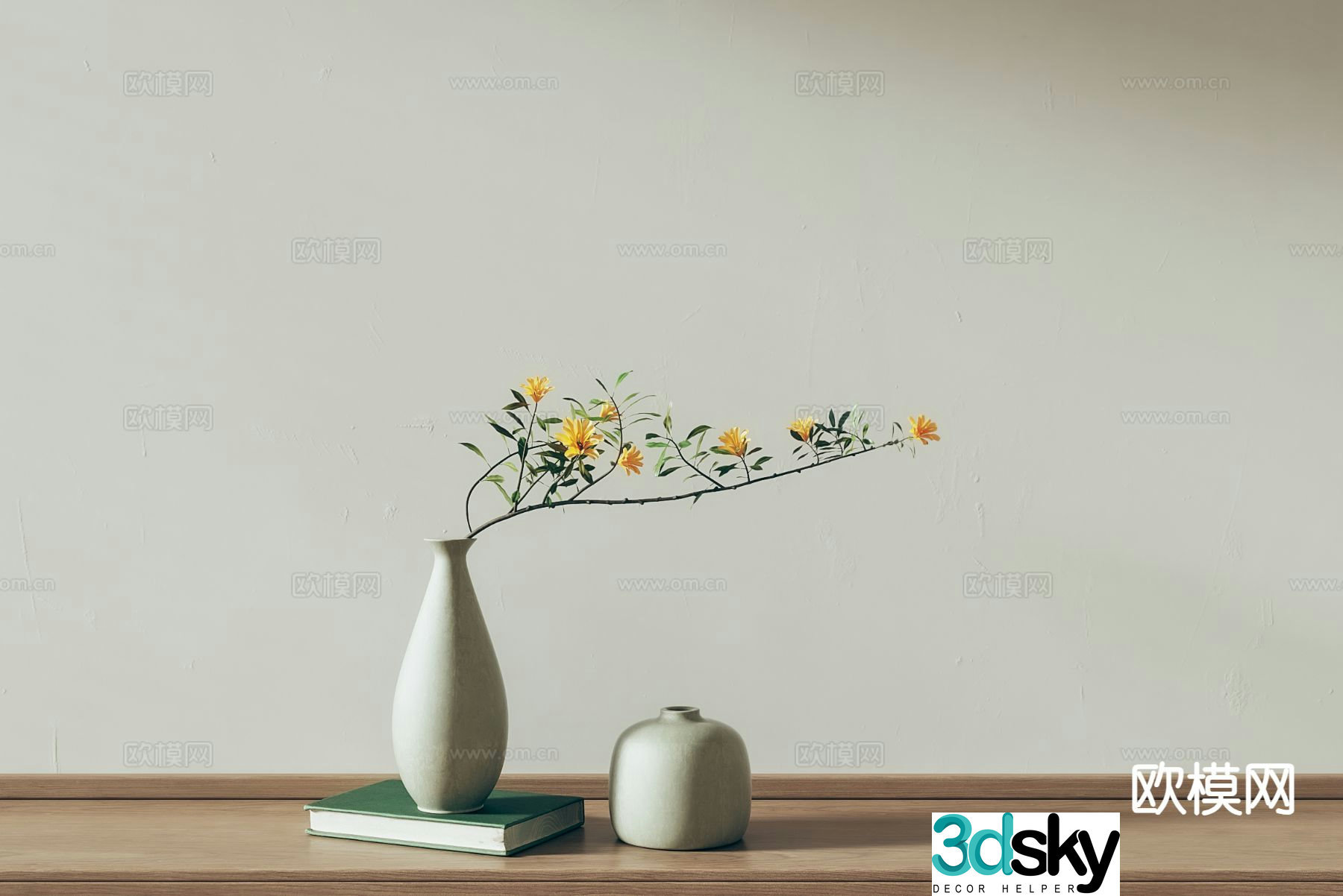 New Chinese style vase 3d model