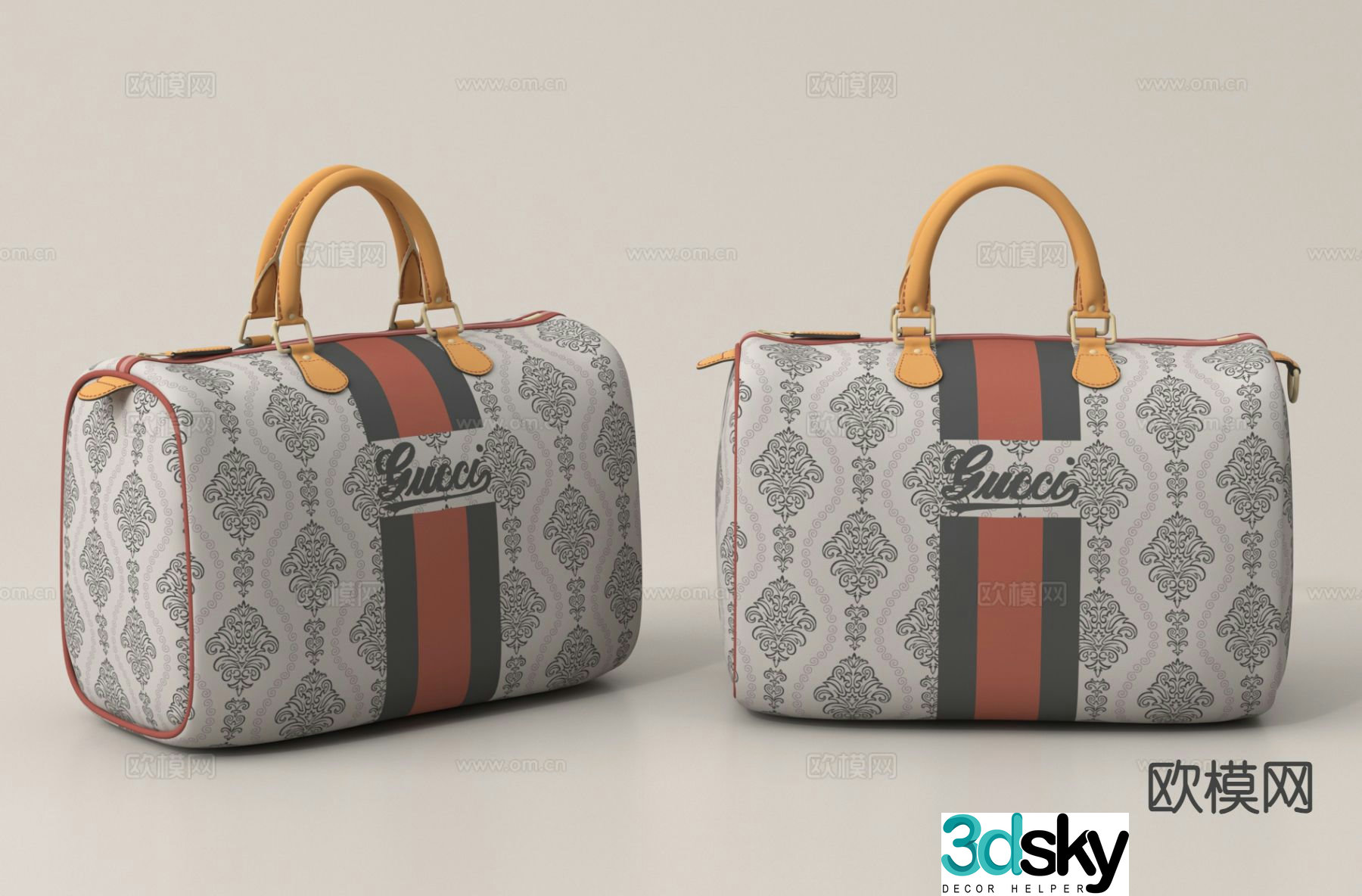 Modern bag handbag ladies bag leather bag 3d model