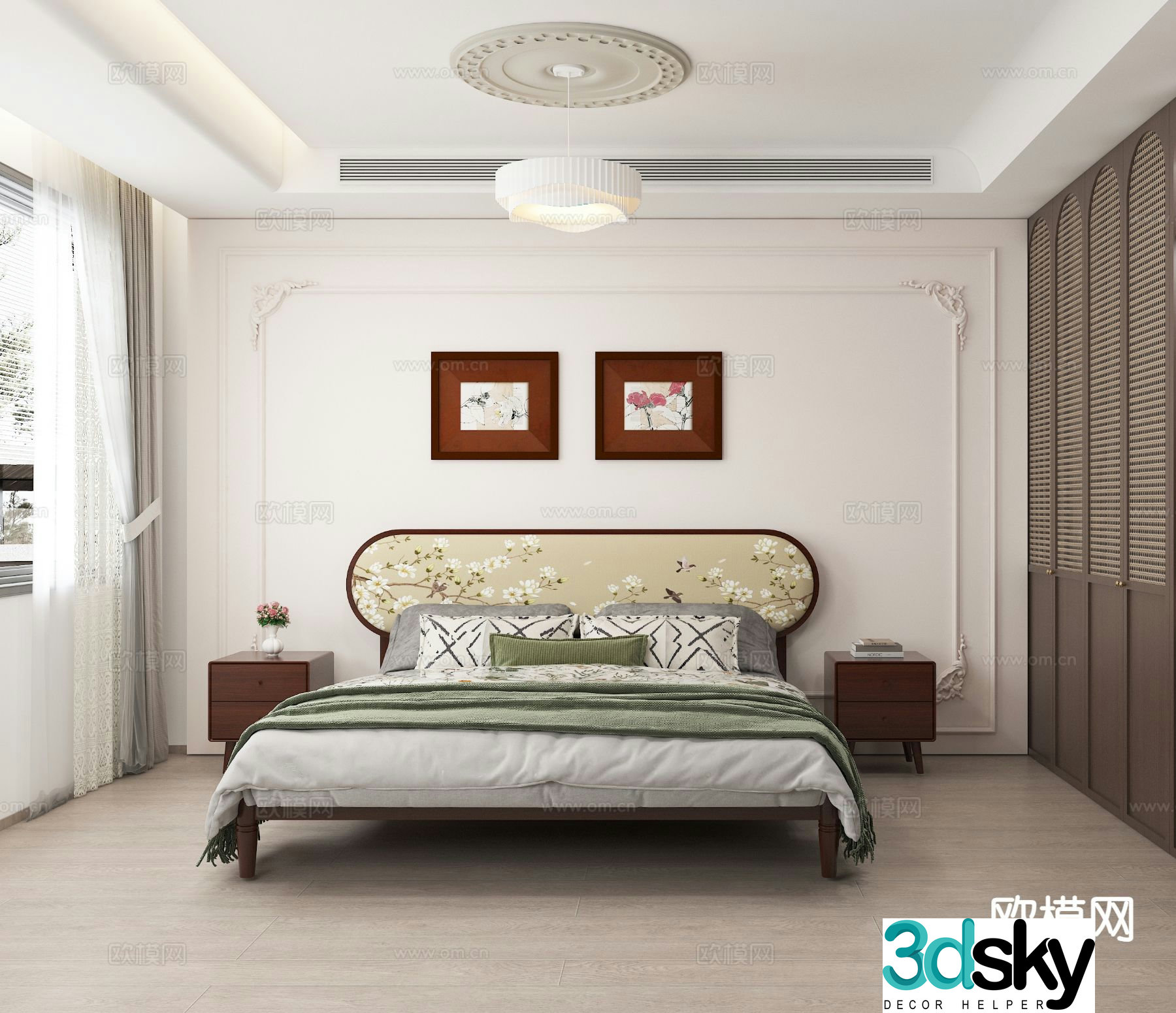 French bedroom master bedroom 3d model