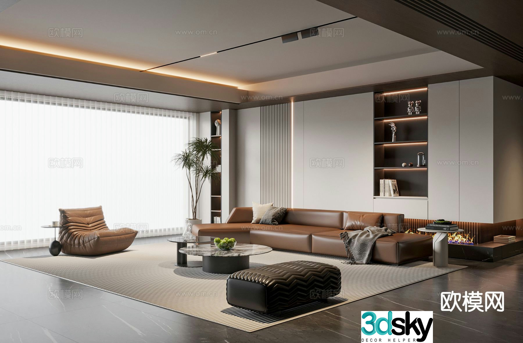 Italian living room 3d model