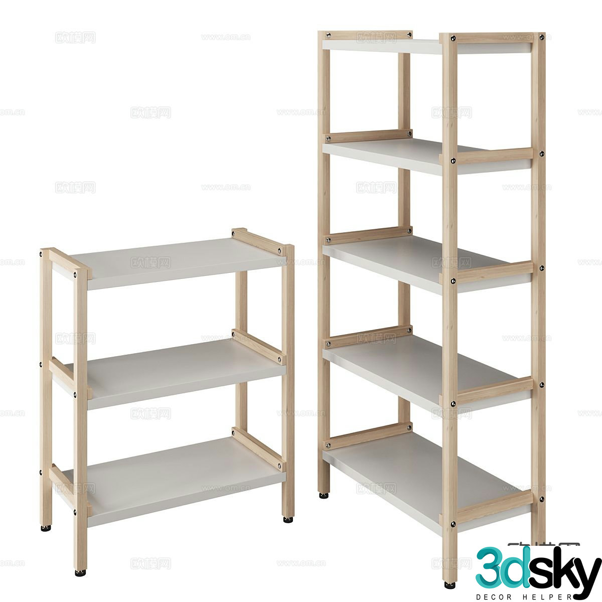 Modern decorative rack storage rack 3d model
