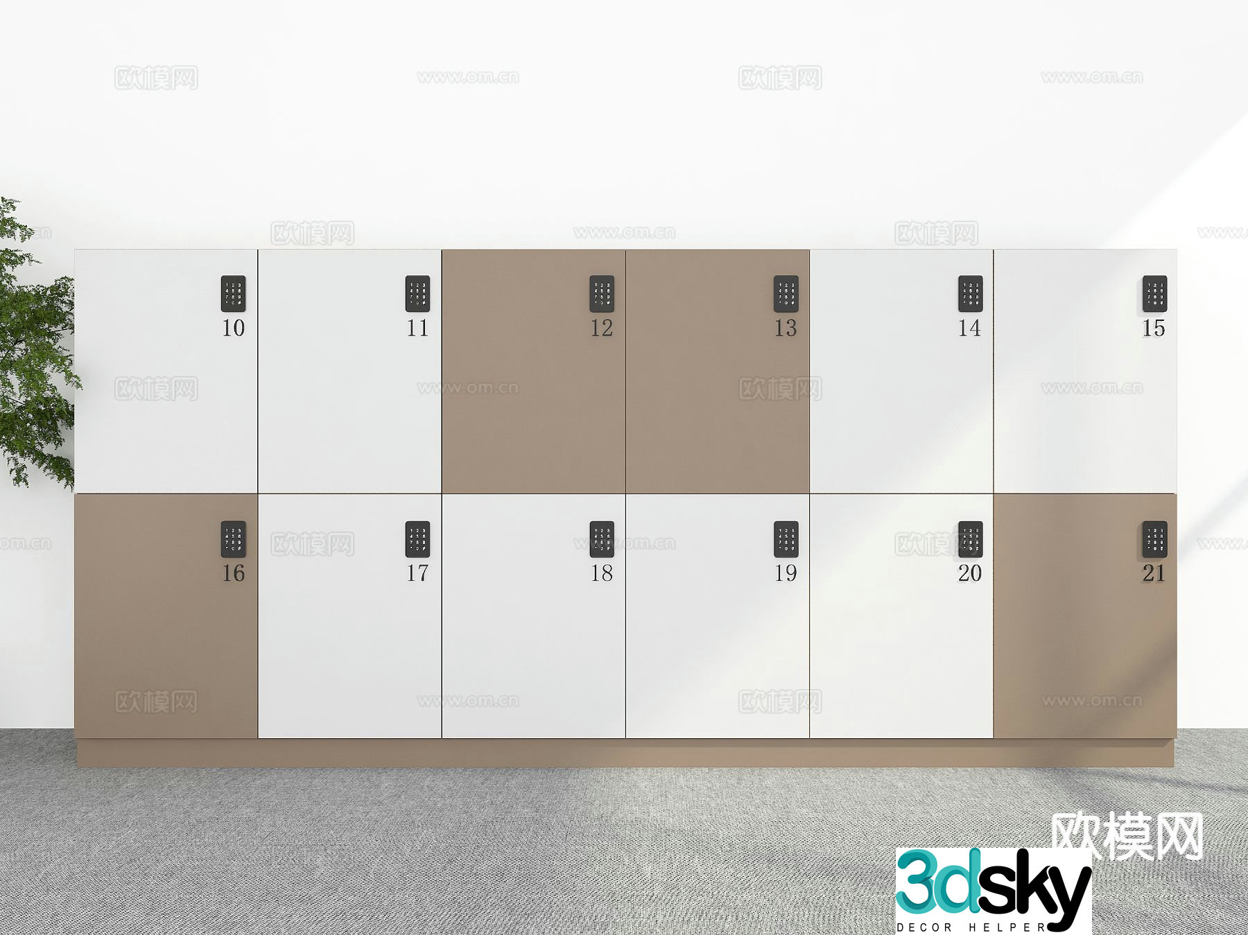 Modern locker locker 3d model