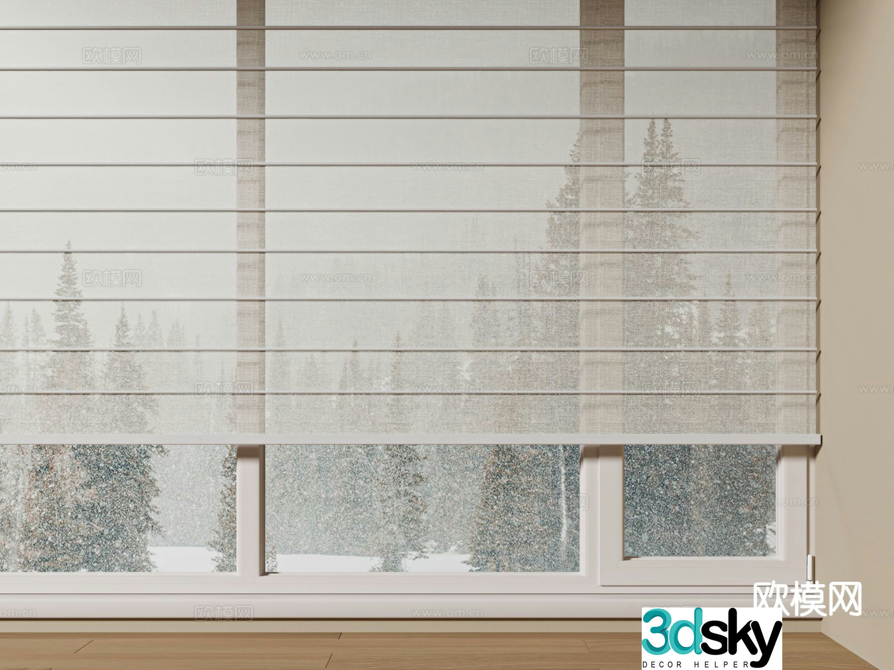 Modern Venetian Blinds 3d model