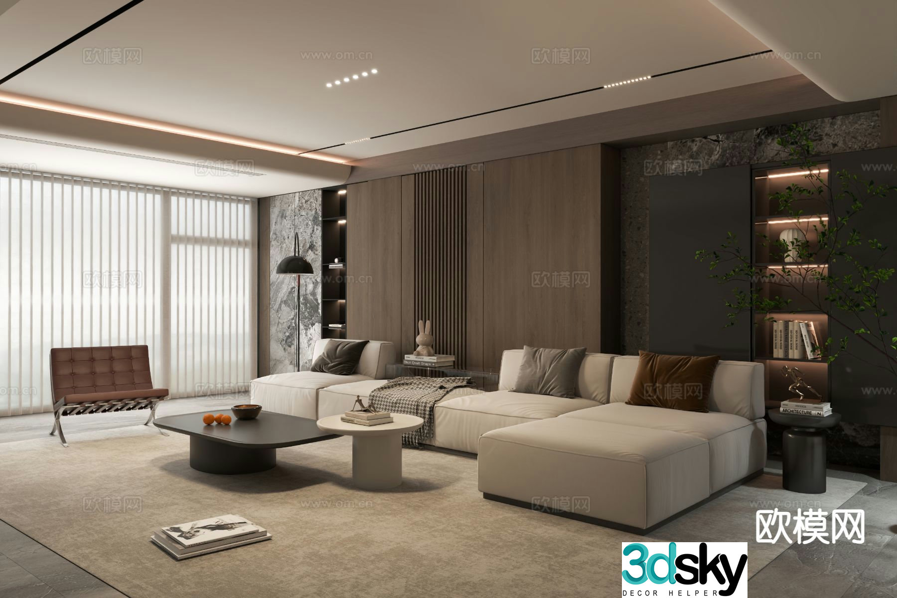Italian living room 3d model