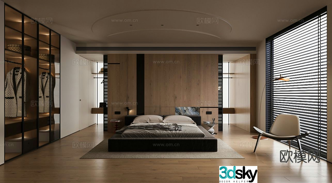Wabi Sabi bedroom master bedroom 3d model