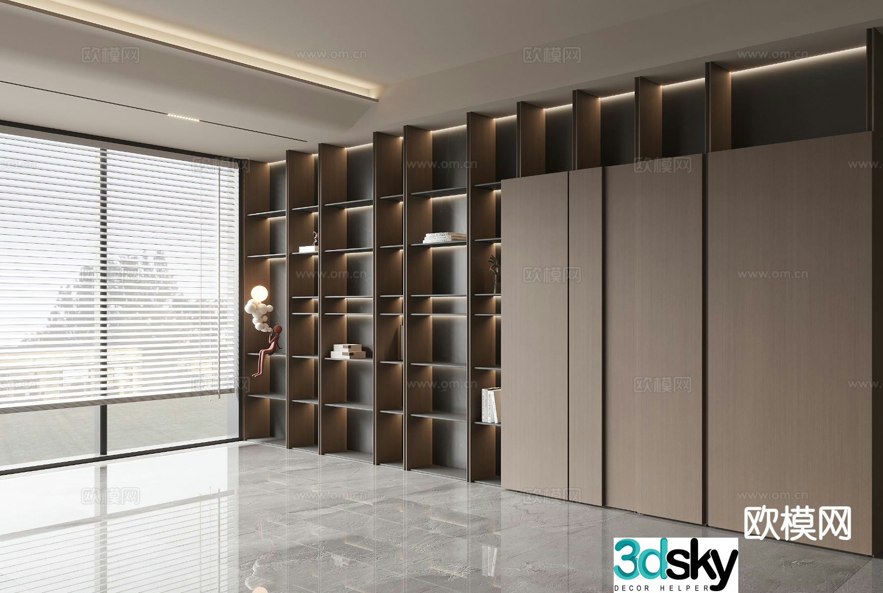 Modern decorative cabinet 3d model
