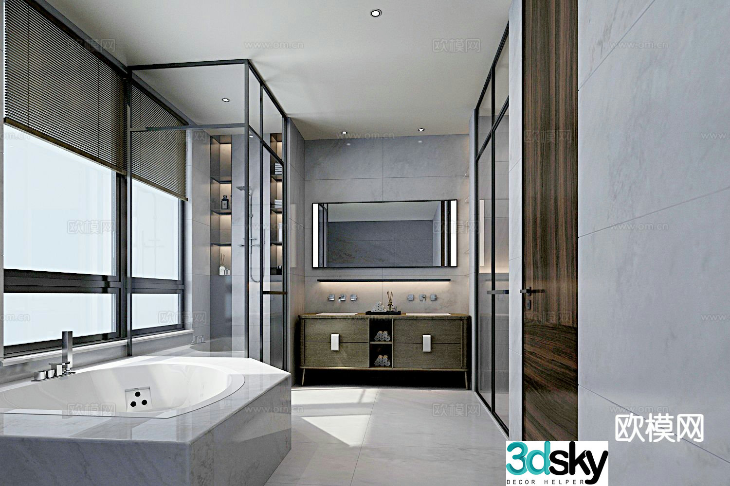 Modern bathroom bathroom 3d model