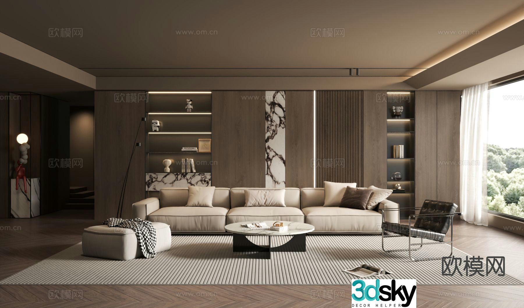 Italian living room 3d model