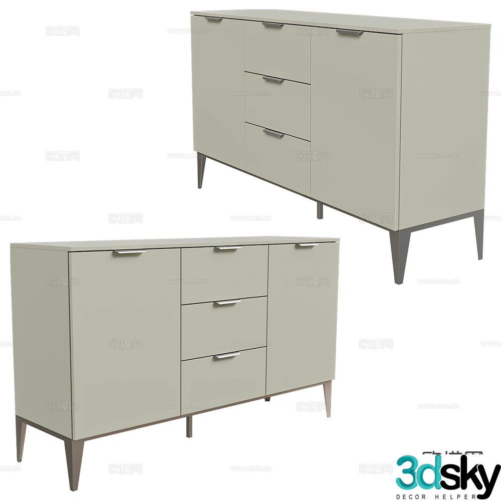 Mister Italian minimalist sideboard 3D model