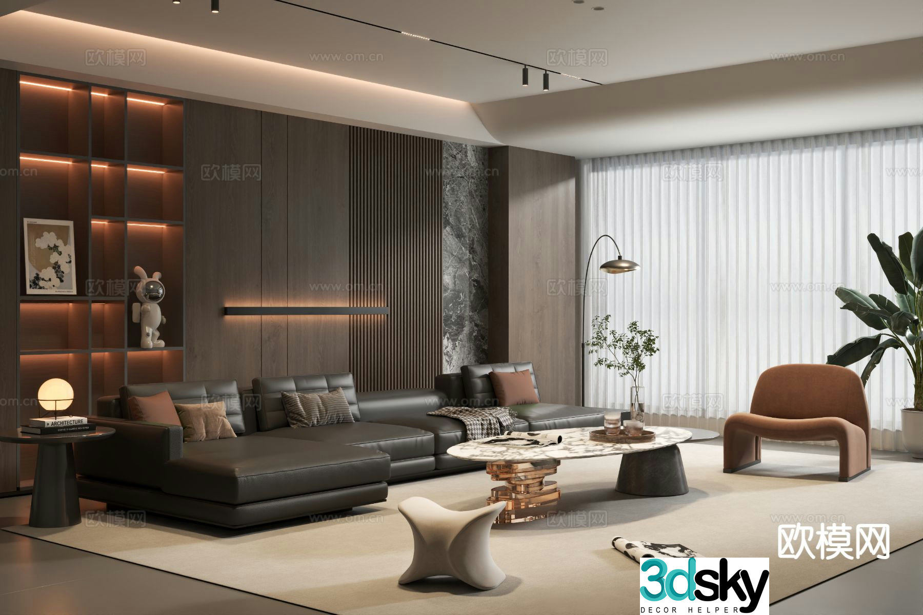Italian living room 3d model