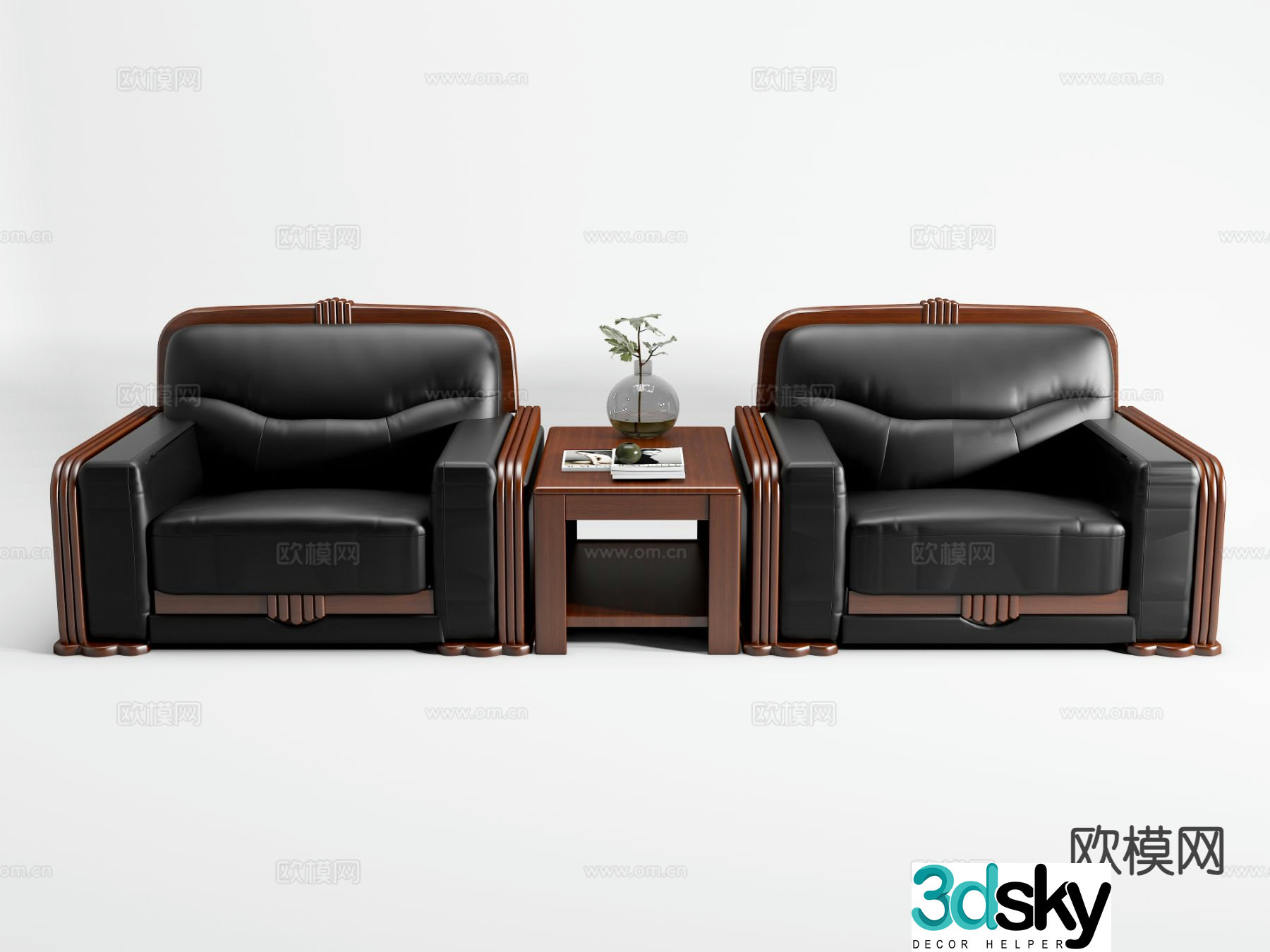 Modern office sofa conference sofa reception sofa 3d model