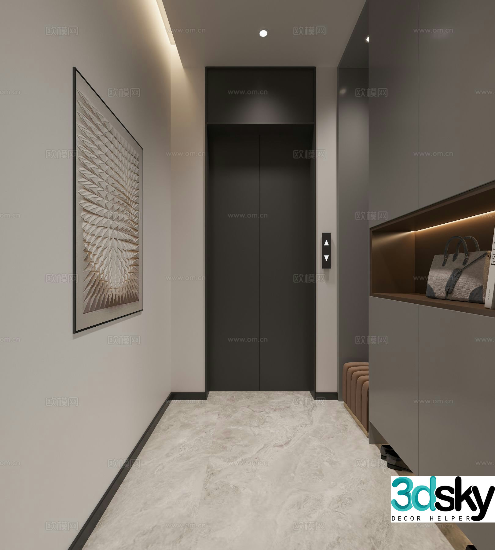 Modern entrance hall 3d model