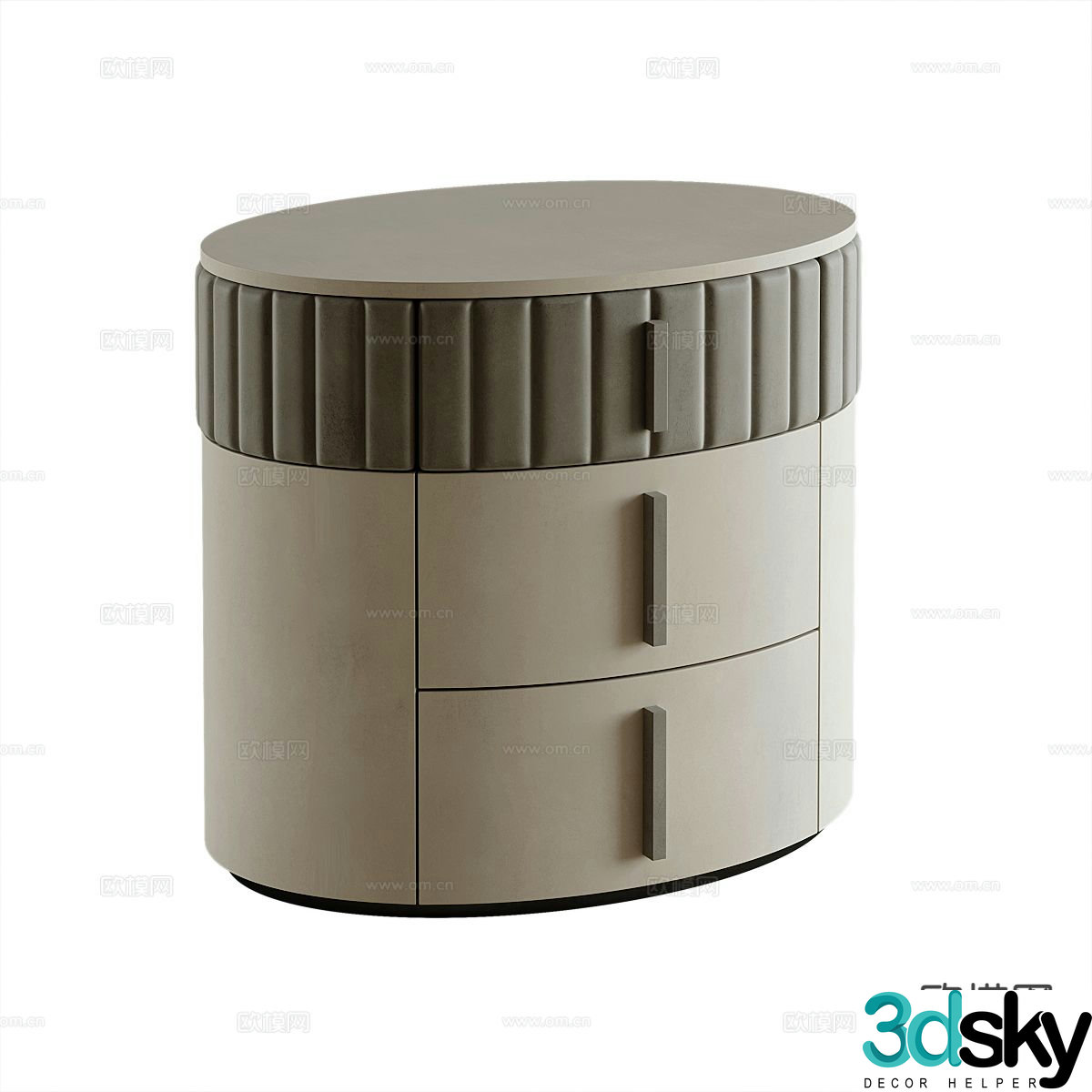 Italian bedside table 3d model