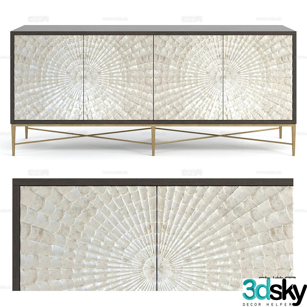Simple European entrance cabinet 3D model