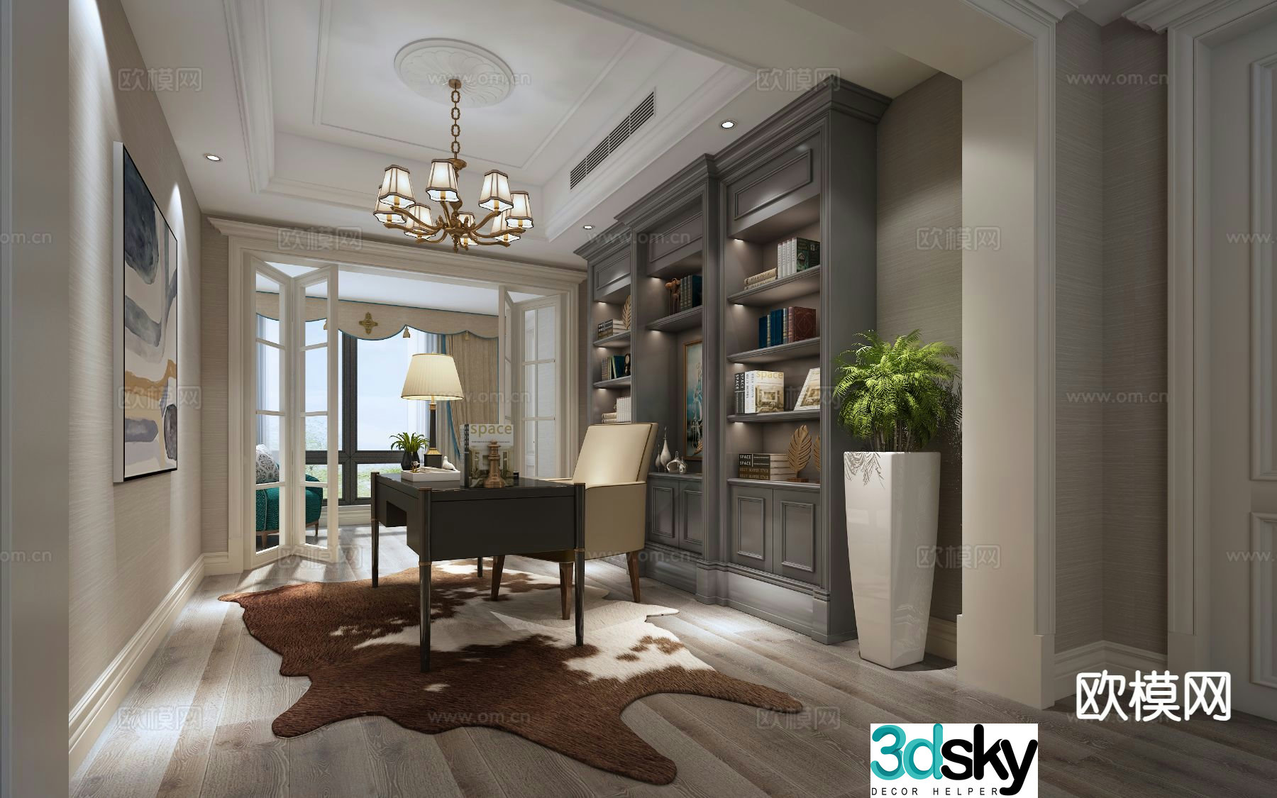 American study 3d model