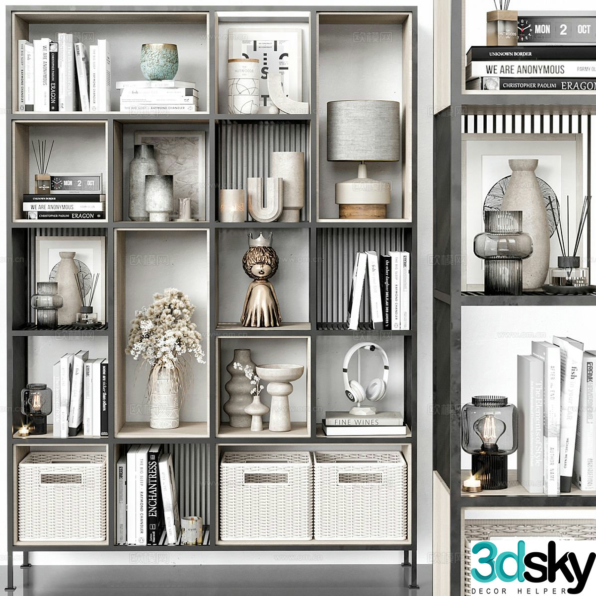 Modern decorative cabinet display cabinet 3d model