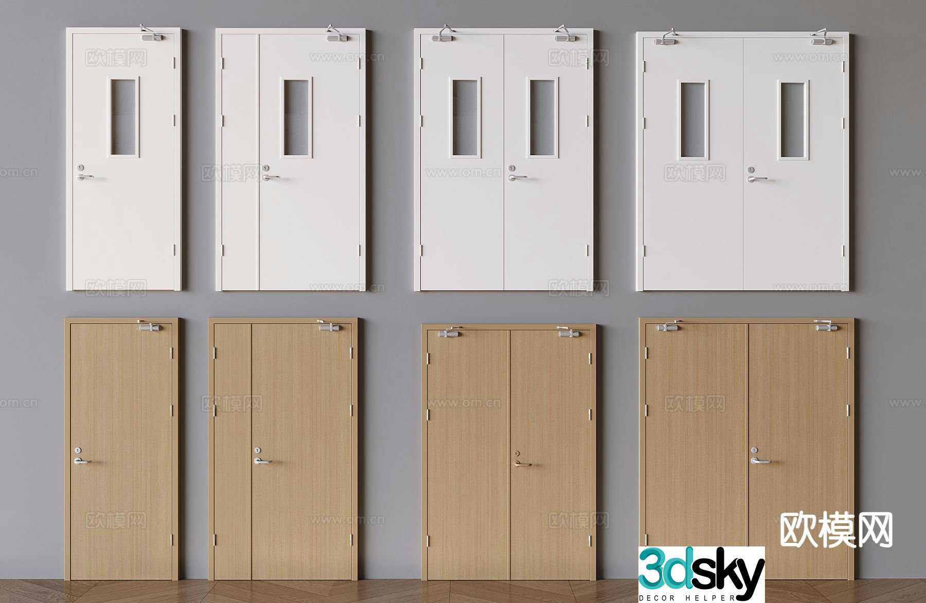 Fire door fire door safety door escape door safety exit 3d model