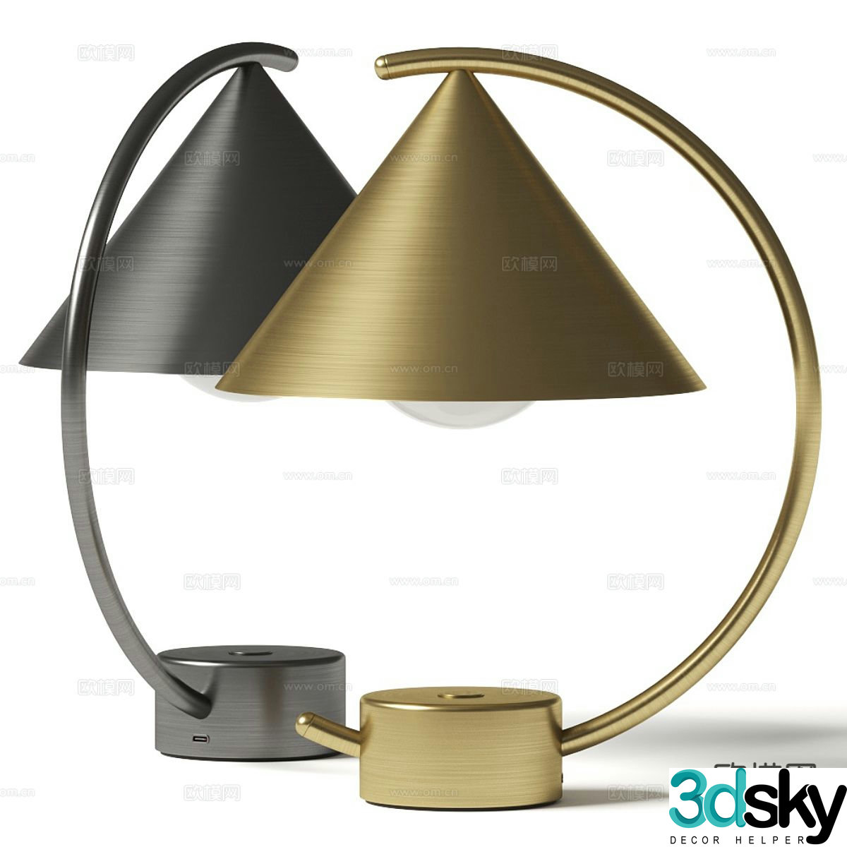 Light luxury table lamp 3D model