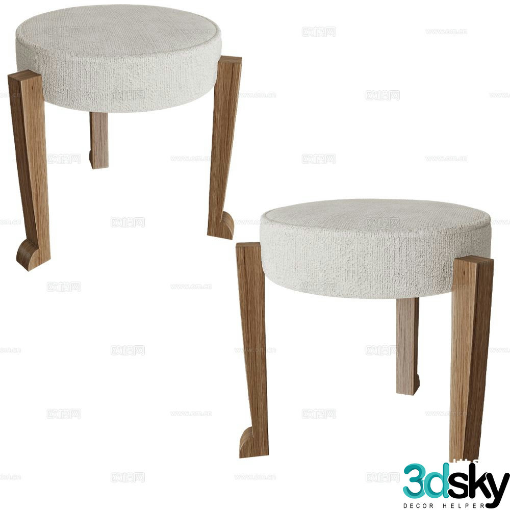 Modernature leisure stool 3d model