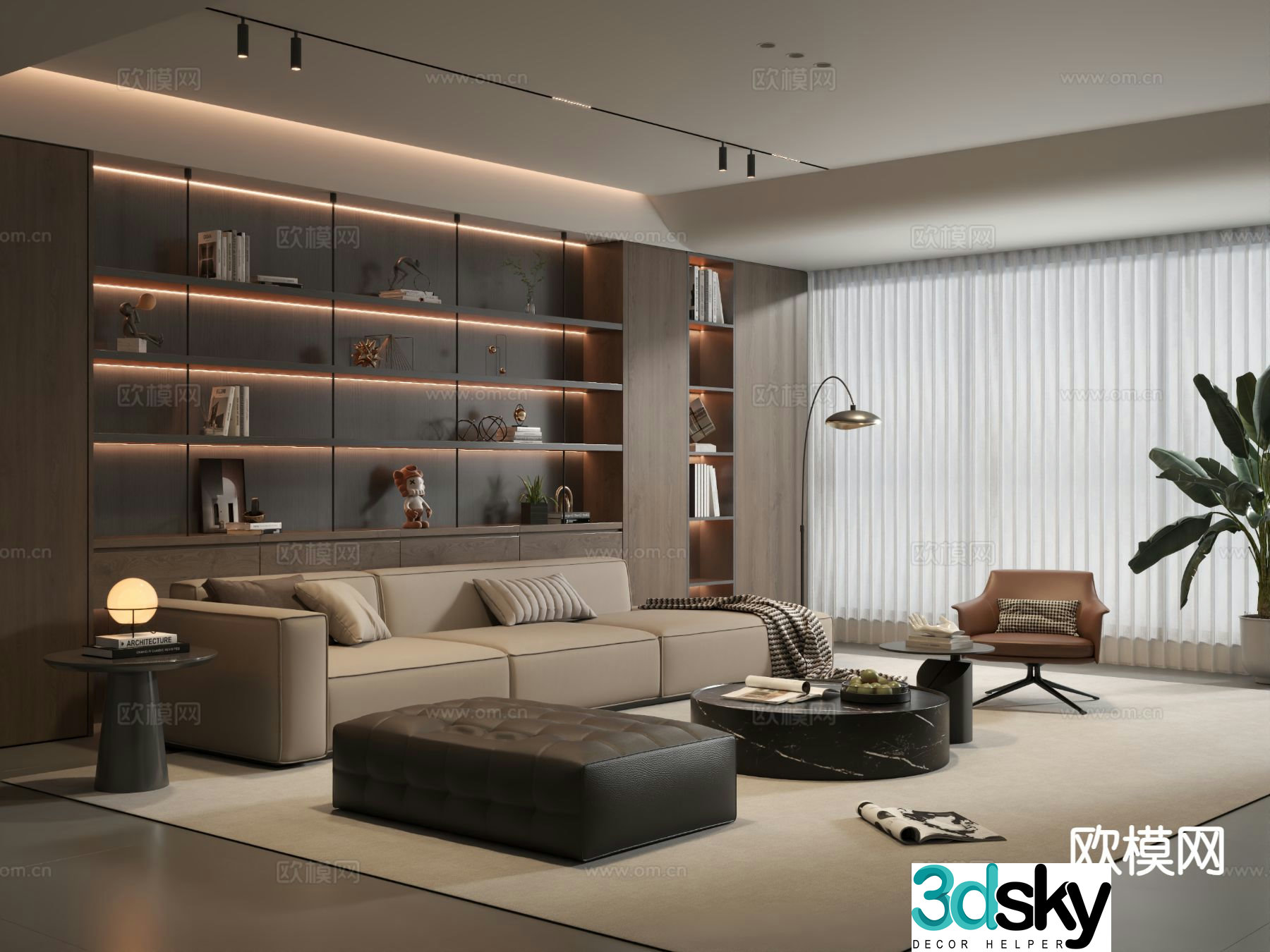 Italian living room 3d model