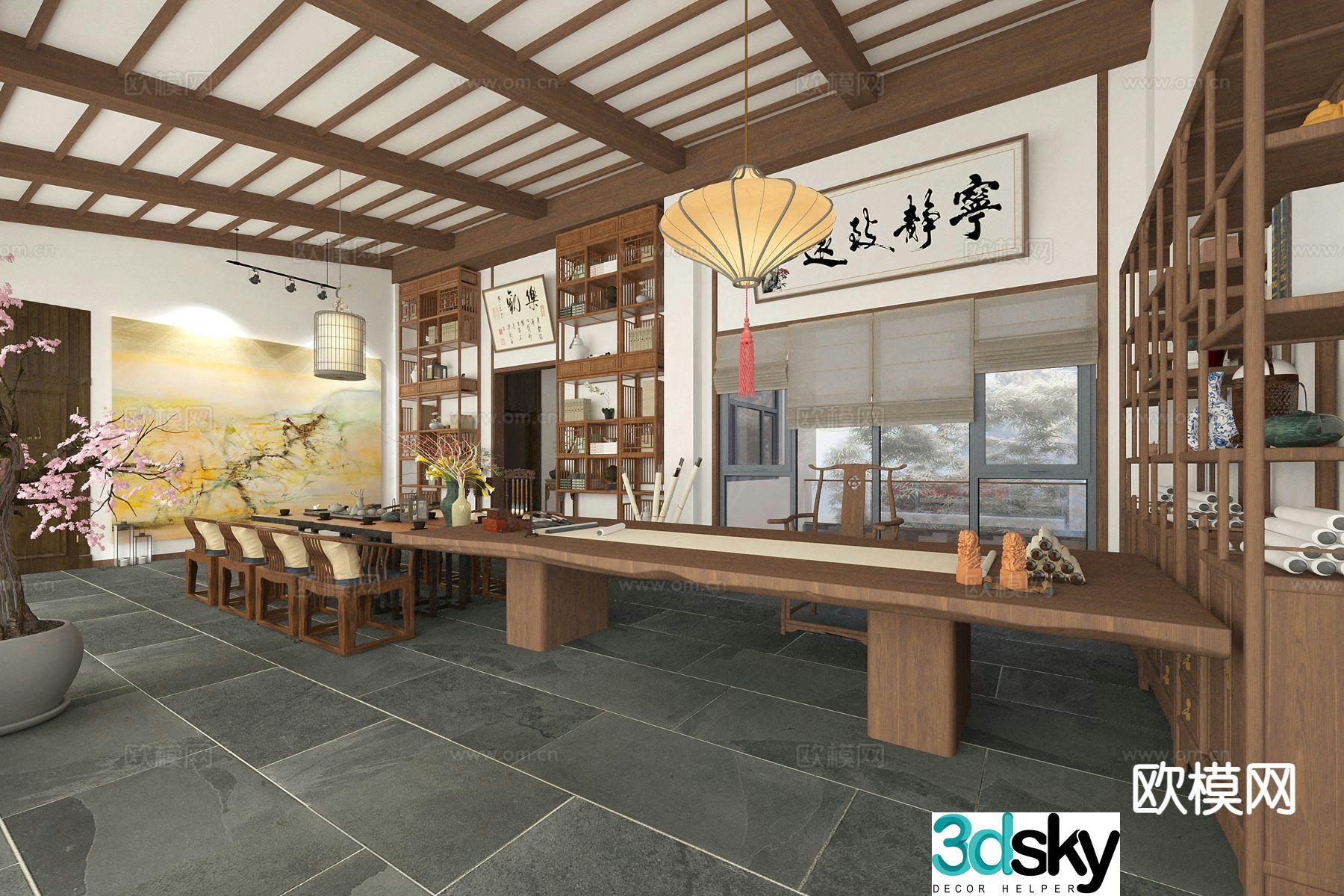 Chinese villa study 3D model