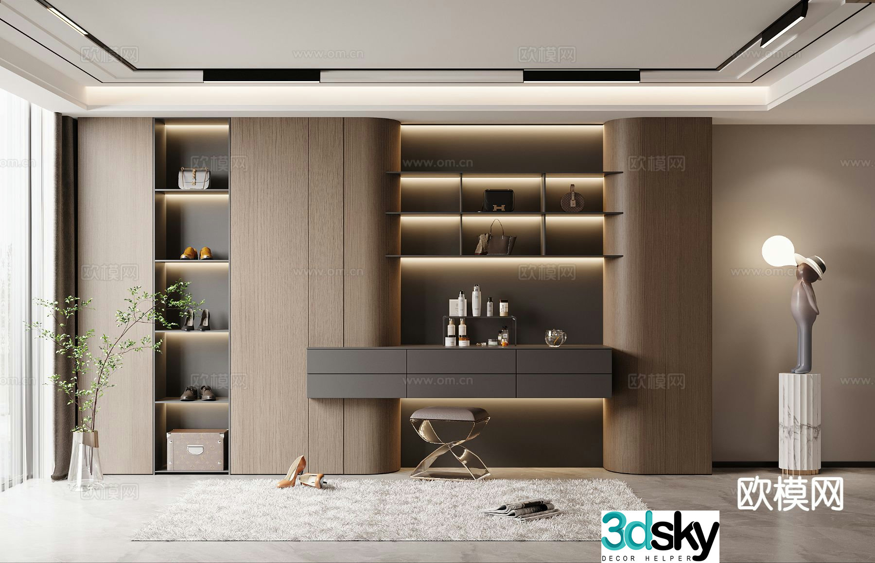 Modern decorative cabinet 3d model