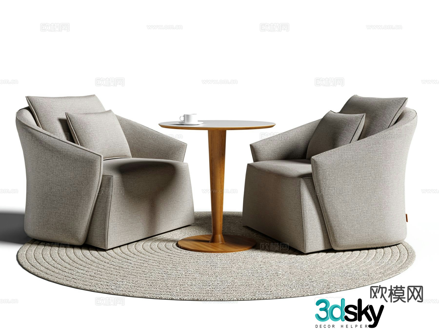 Modern leisure tables and chairs Negotiation tables and chairs 3d model