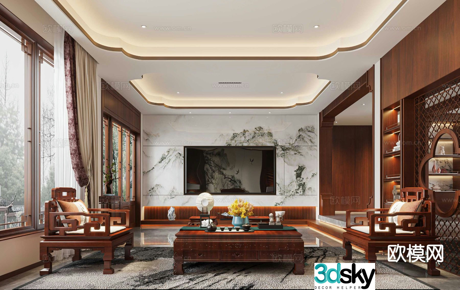 New Chinese restaurant 3D model