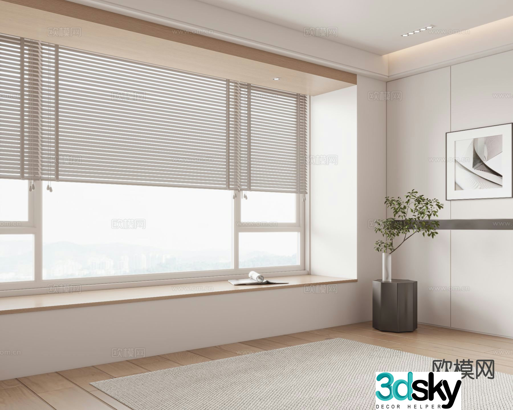 Modern Venetian Blinds 3d model