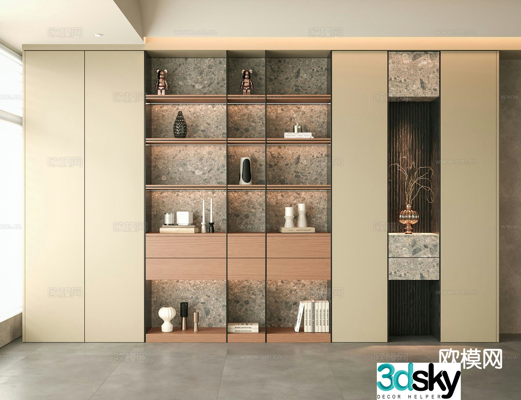 Modern decorative cabinet 3d model