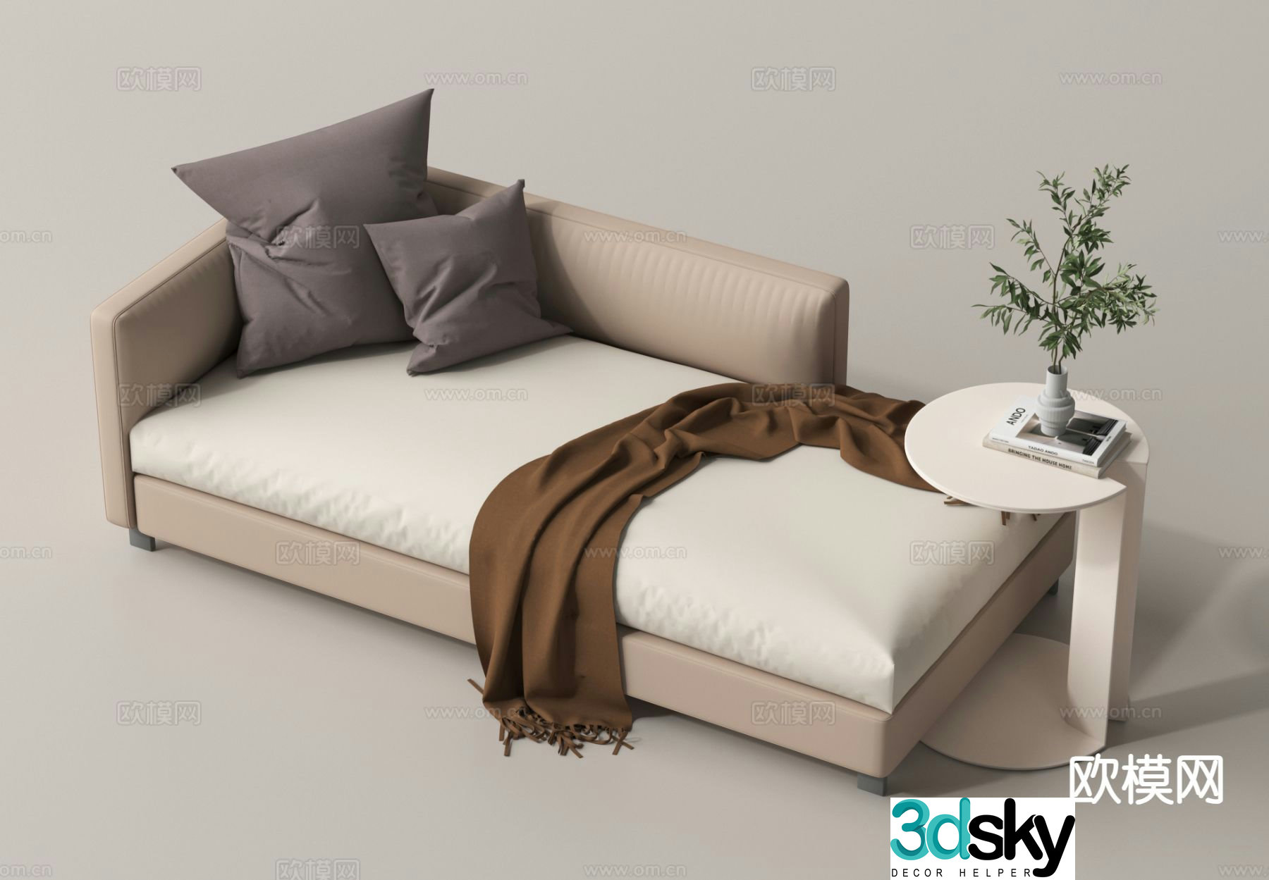 Modern chaise longue chaise longue 3D model