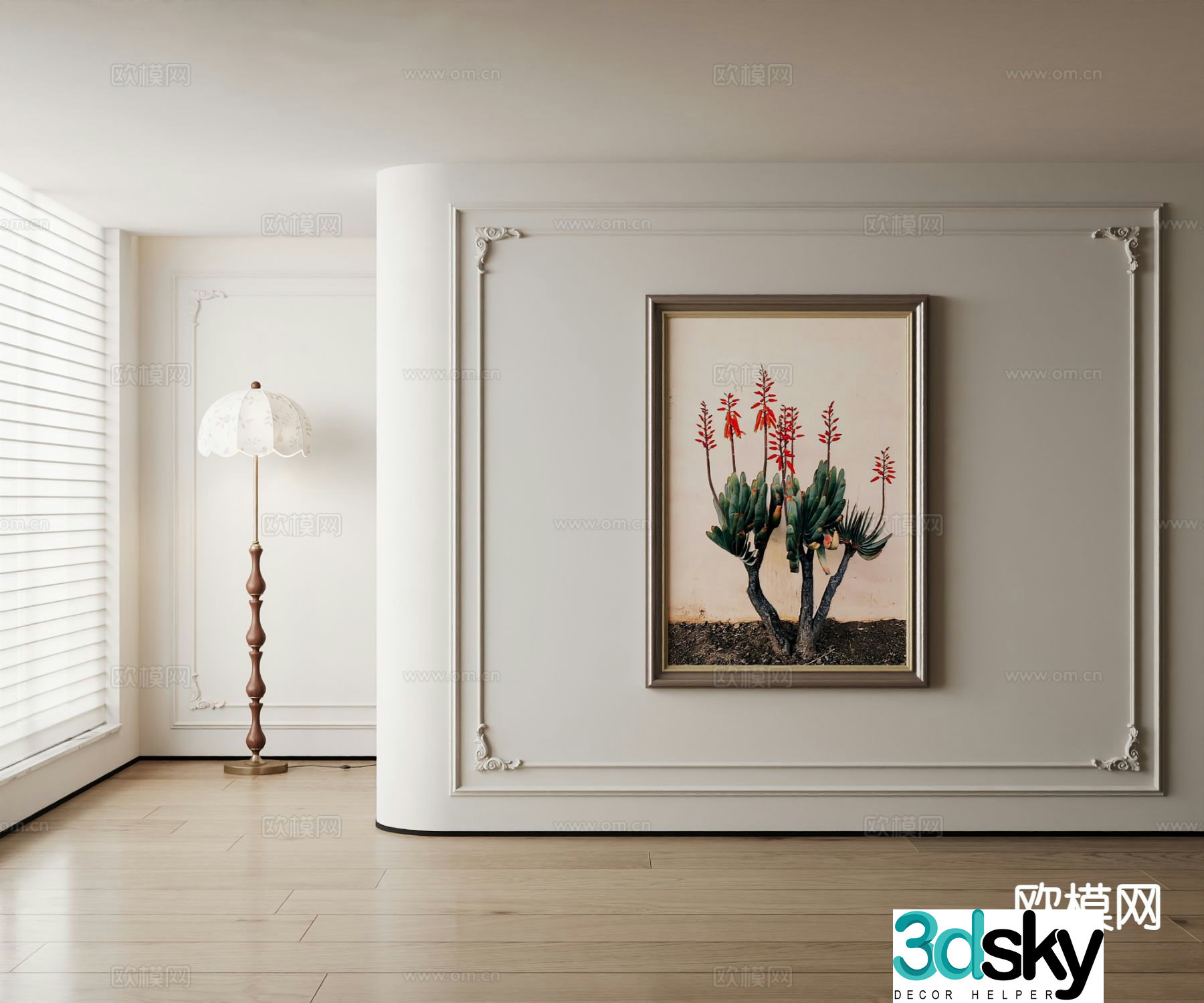 American art painting texture painting decorative painting 3d model