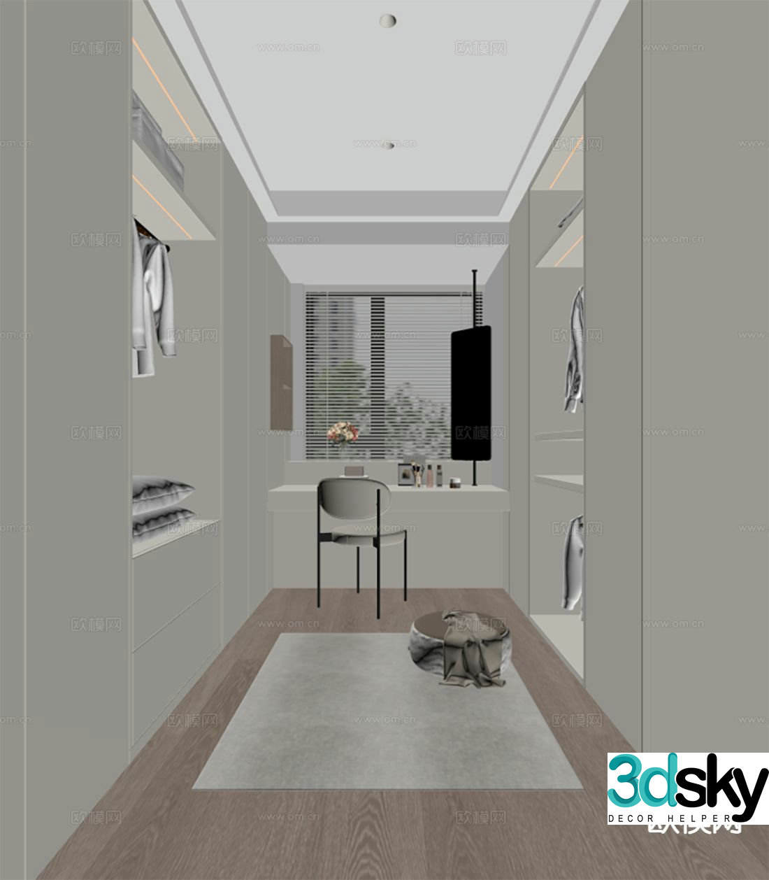 Modern cloakroom 3d model