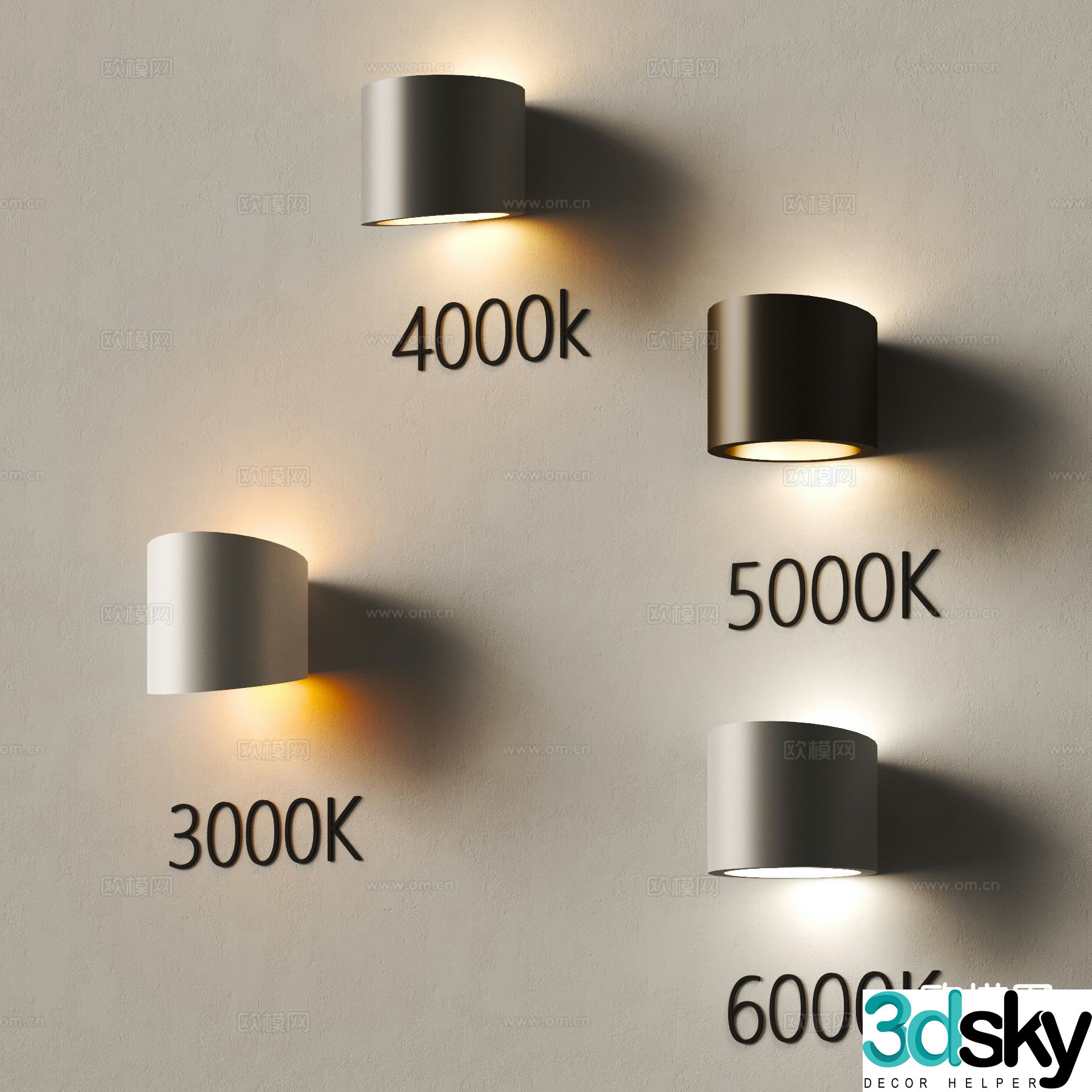 Modern wall lamp personalized wall lamp plaster wall lamp 3d model