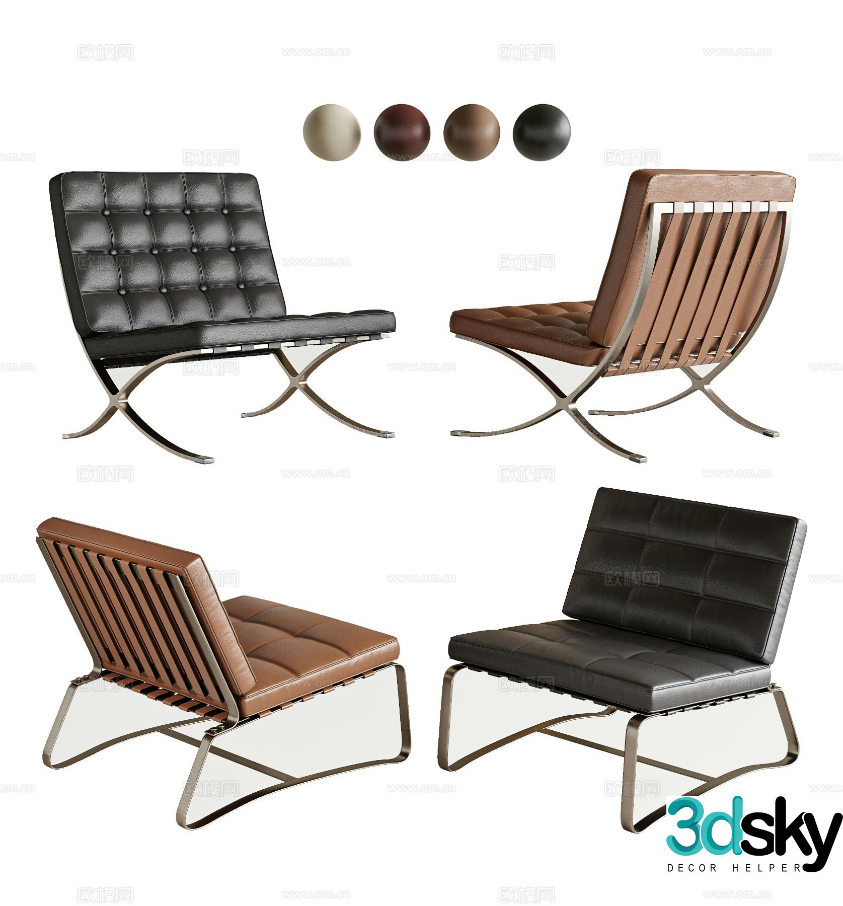 Modern lounge chair 3d model