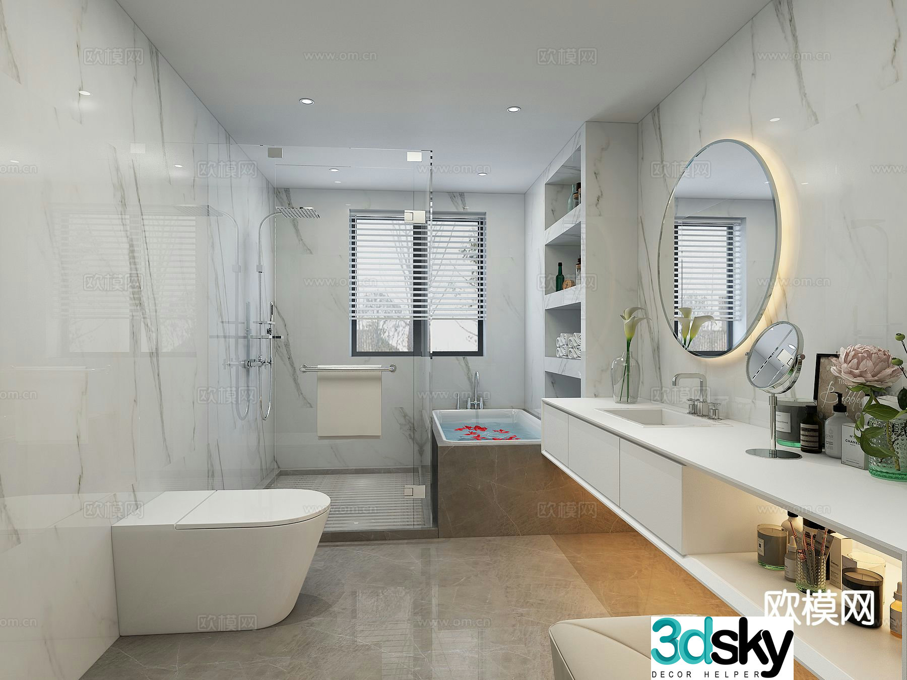 Modern bathroom bathroom 3d model