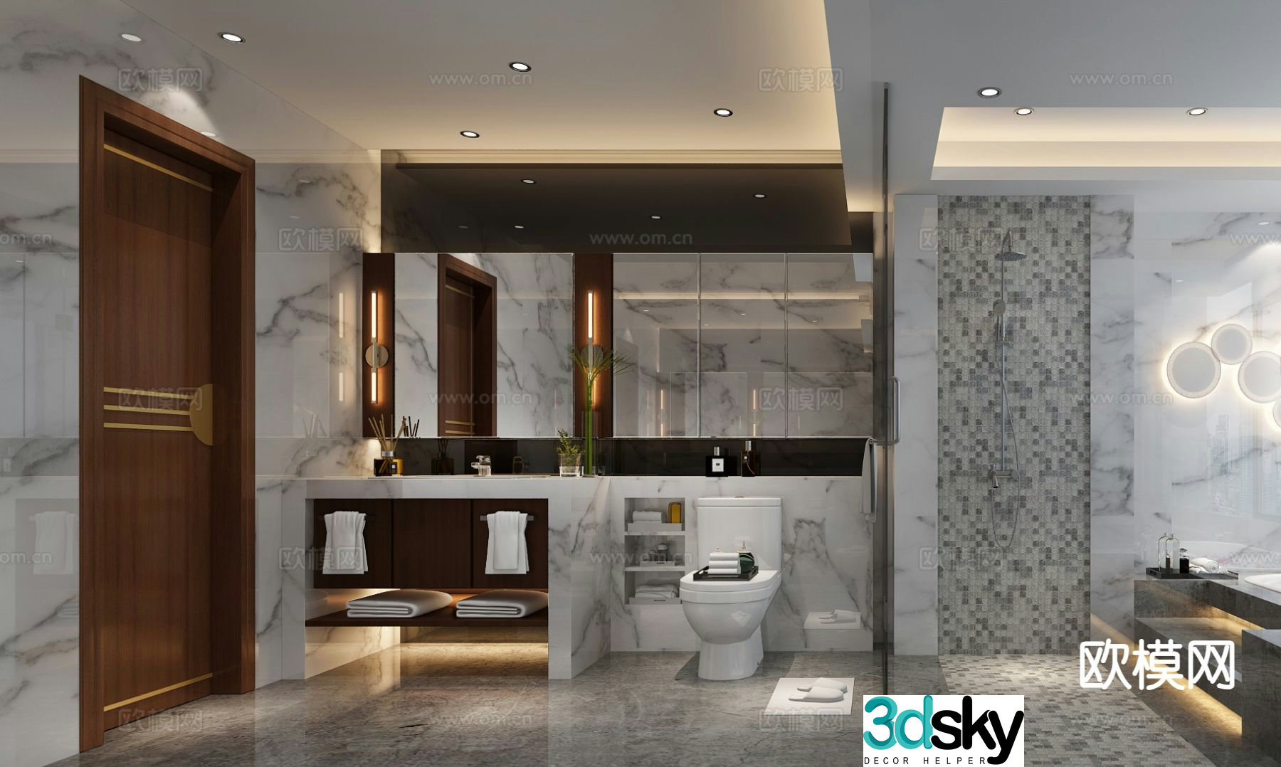 Modern bathroom bathroom 3d model