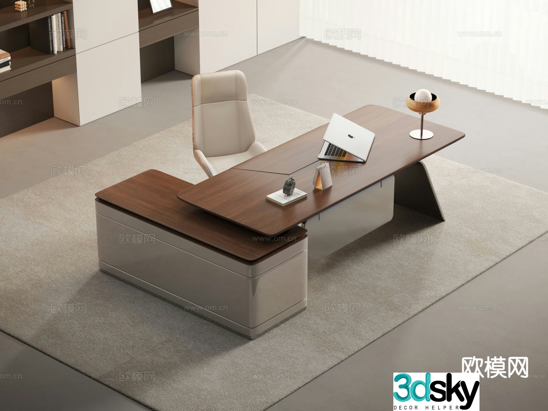 Modern office desk executive desk desk 3d model