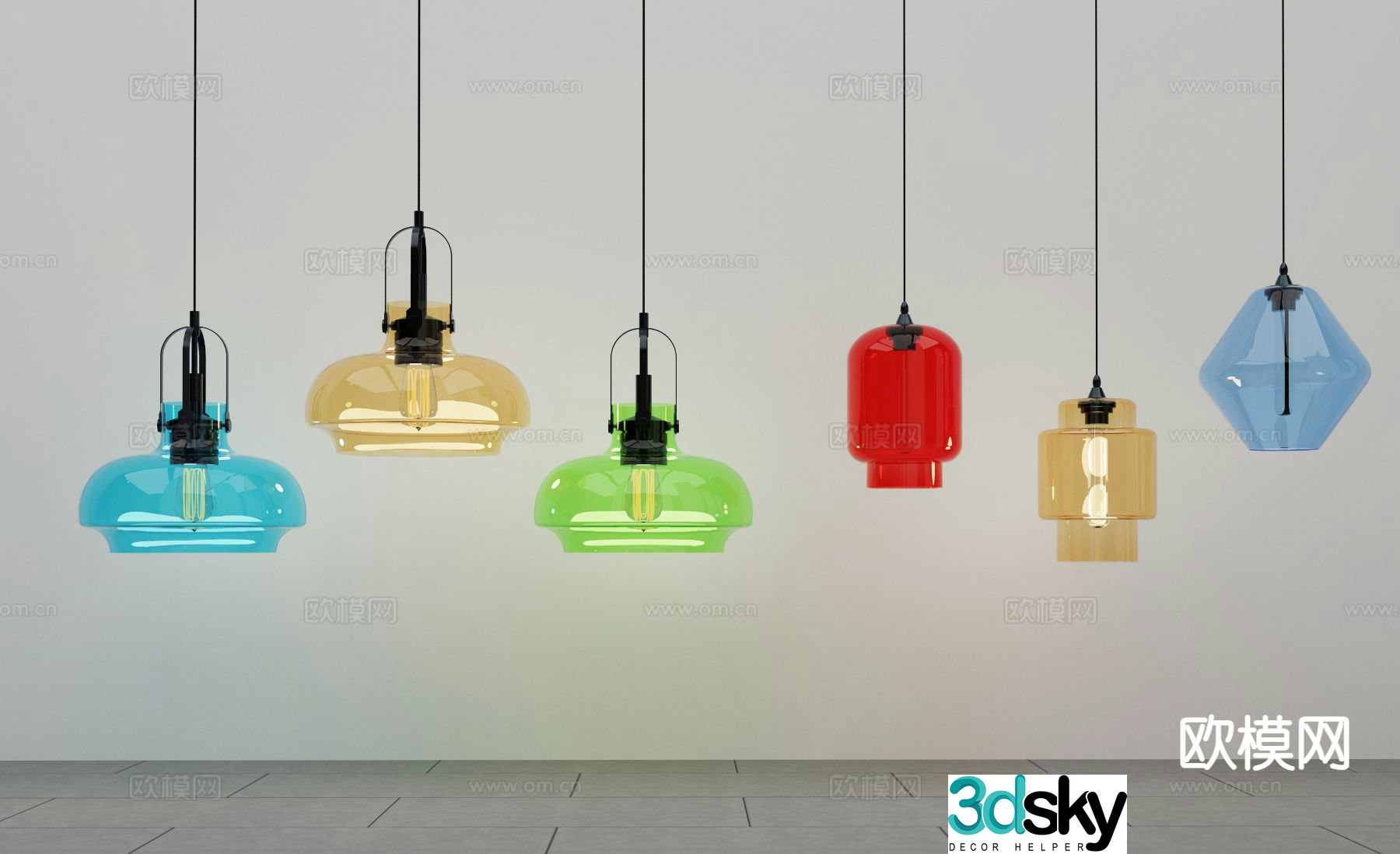 Modern chandelier 3d model
