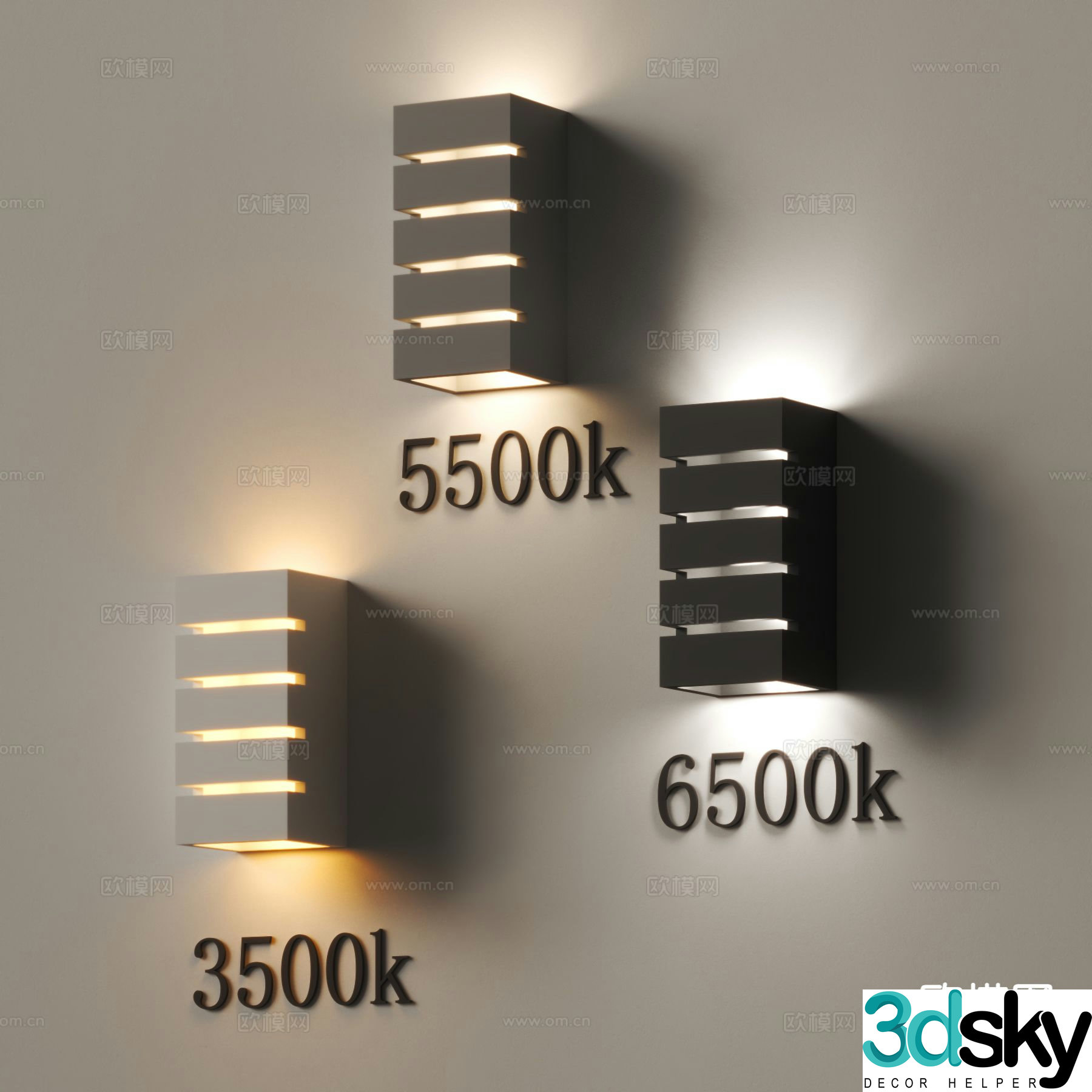 Modern wall lamp personalized wall lamp plaster wall lamp 3d model