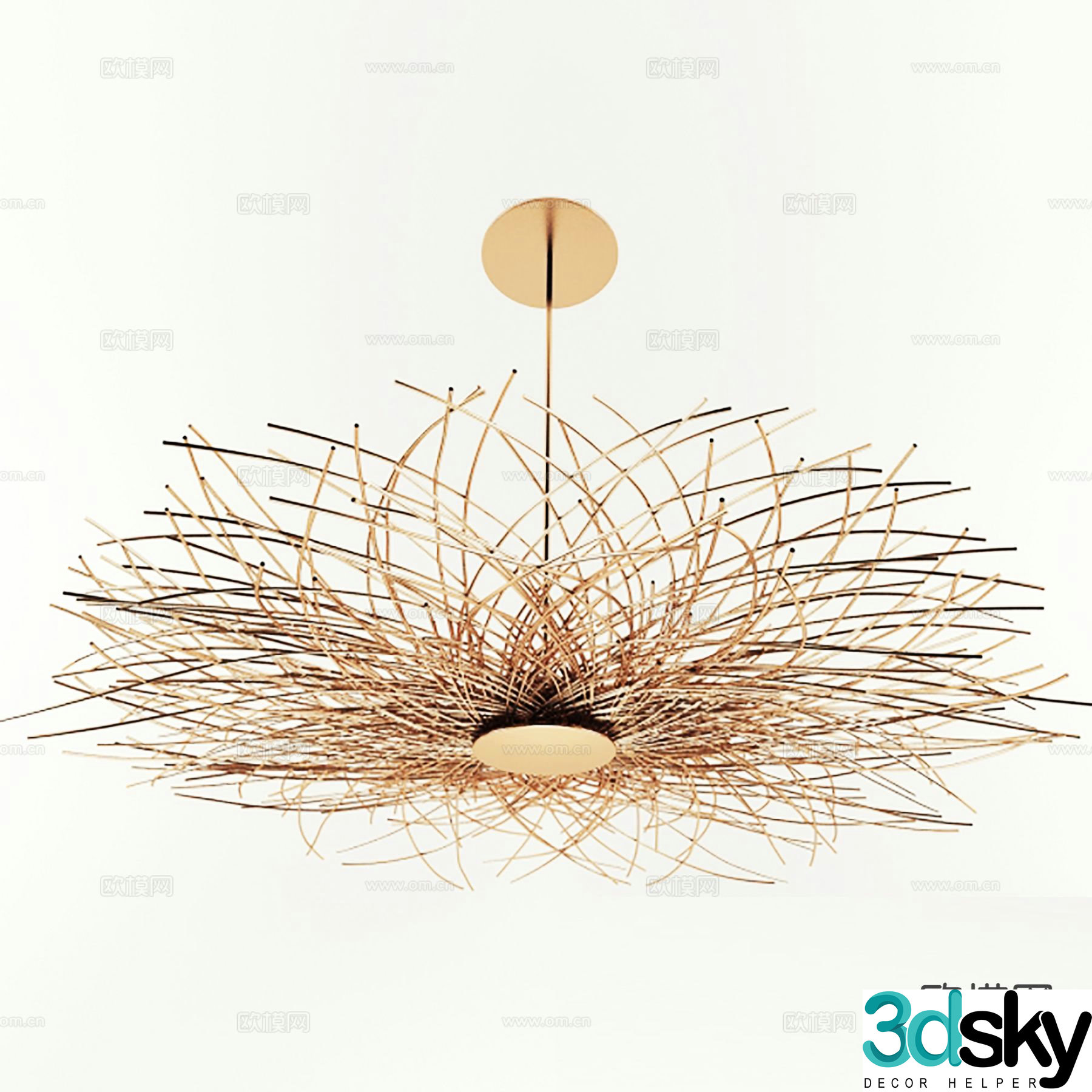 Light luxury creative chandelier indoor chandelier 3d model