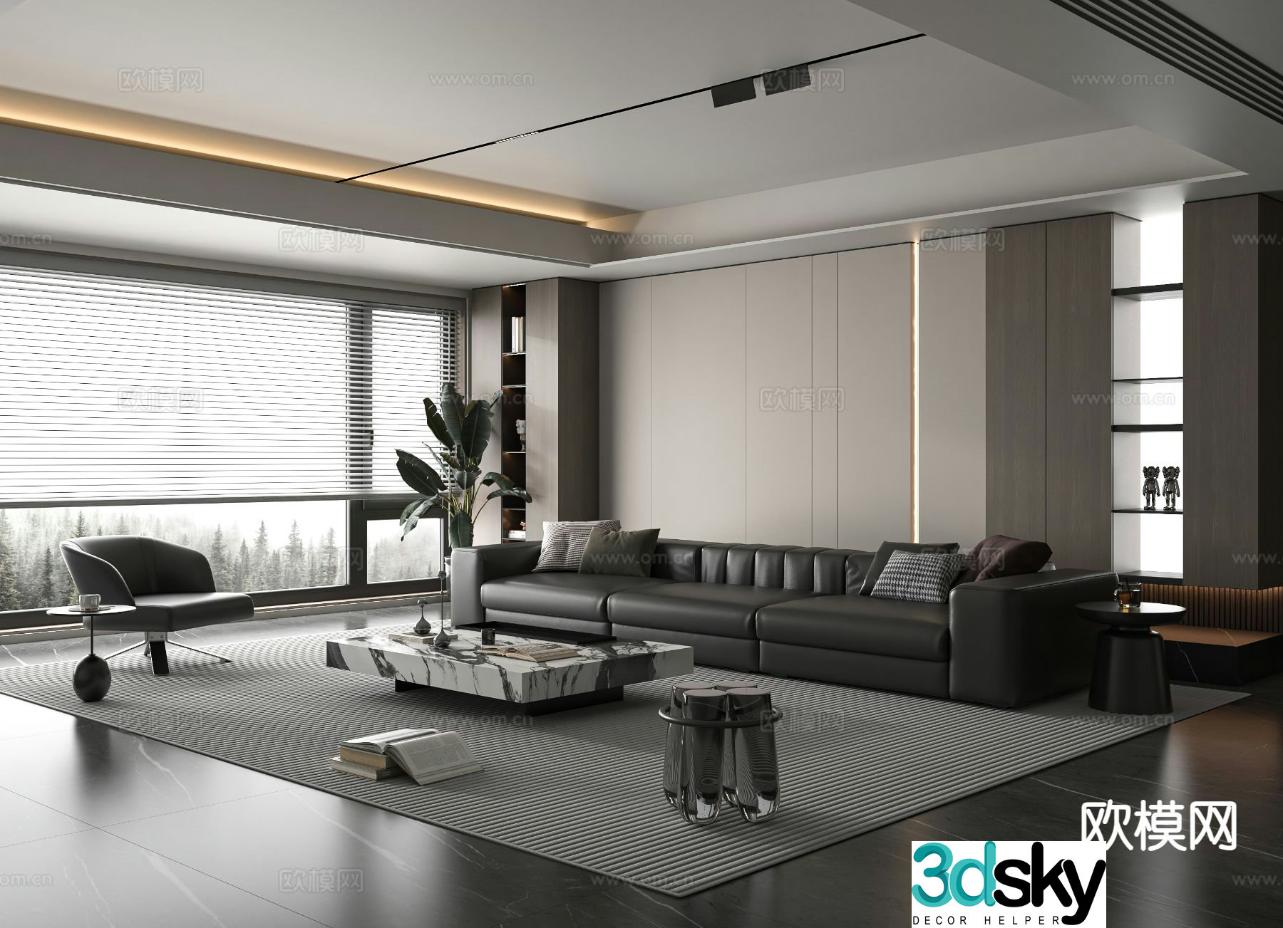 Italian living room 3d model