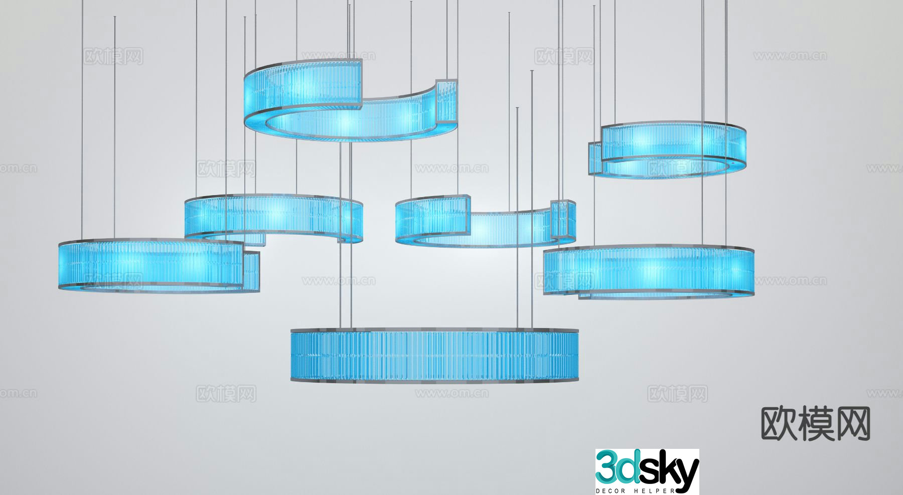 Modern chandelier 3d model