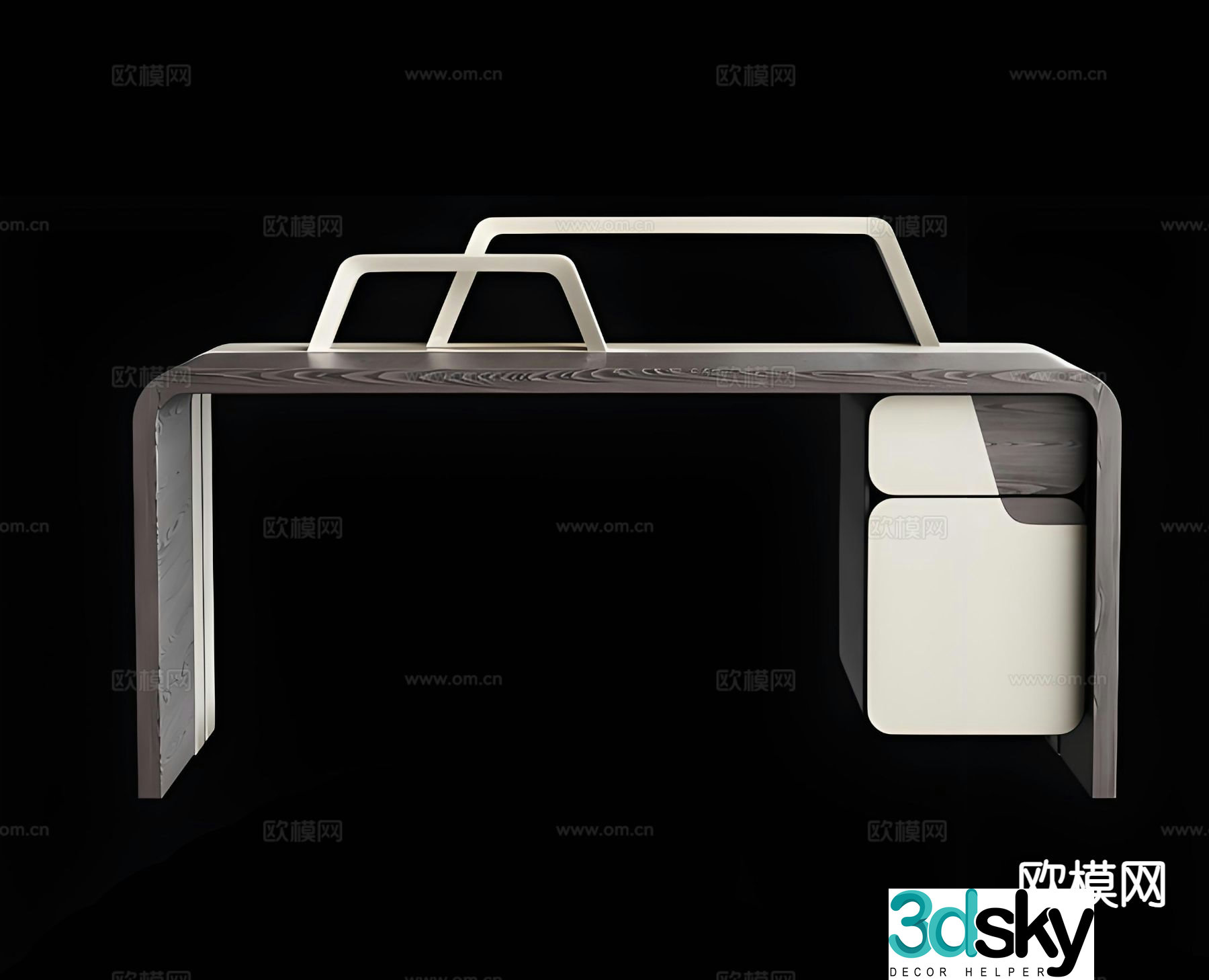 reception desk reception desk desk 3d model