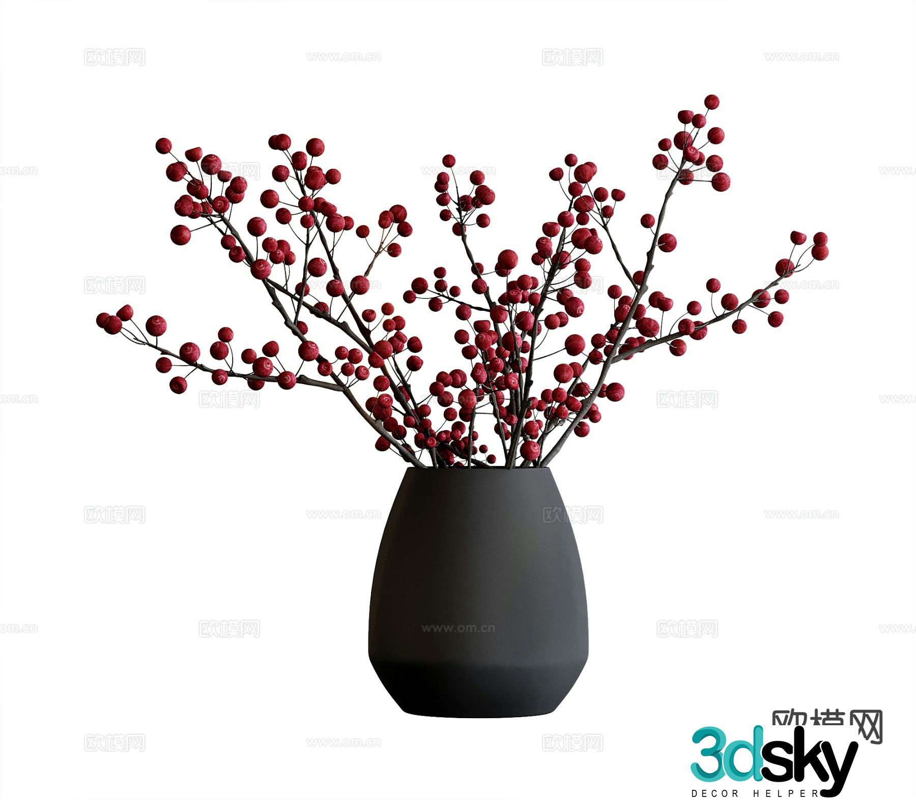 modern vase floral arrangement flower arrangement flowers 3d model
