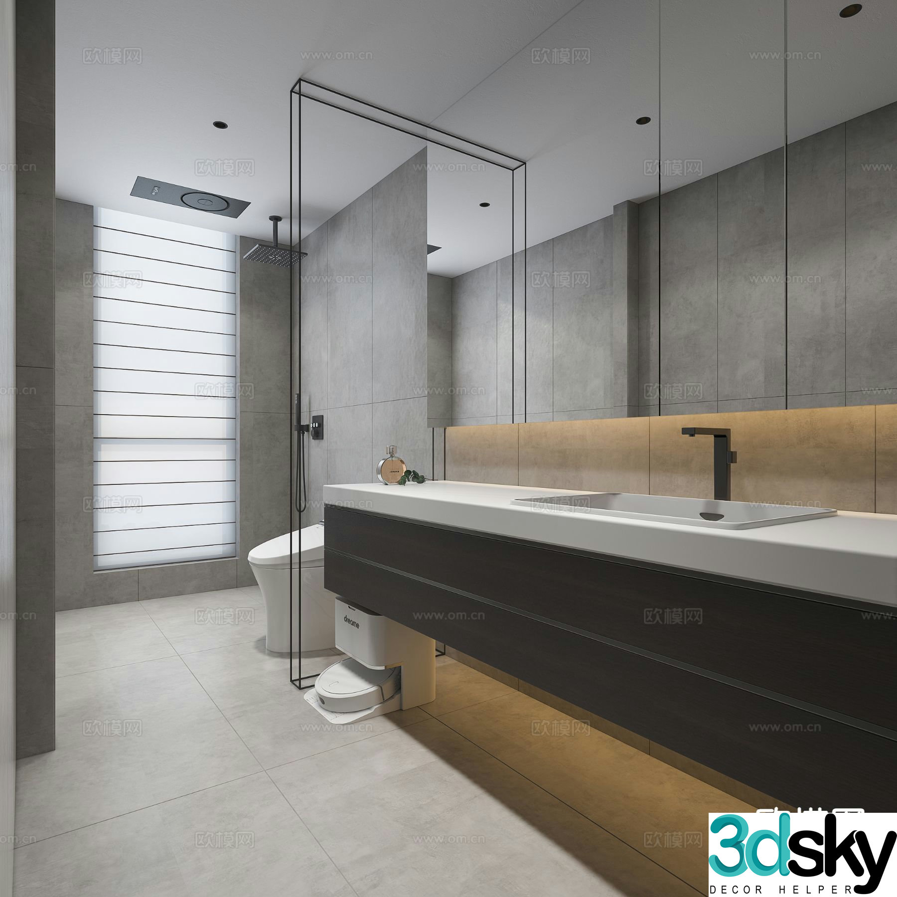 Modern bathroom bathroom 3d model