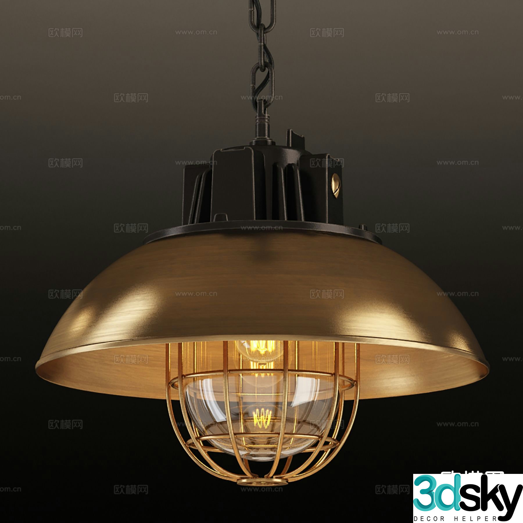 Modern interior chandelier 3d model