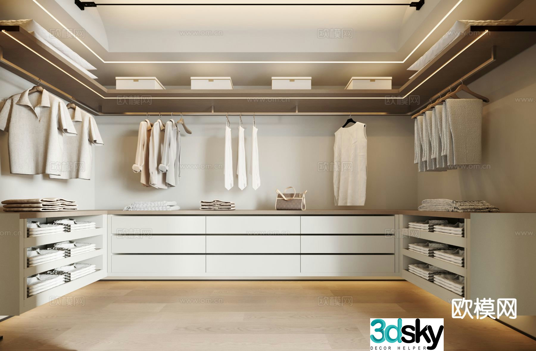 Modern cloakroom 3d model